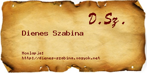 Dienes Szabina névjegykártya