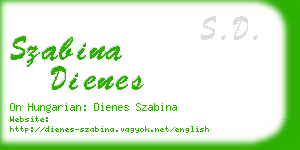 szabina dienes business card